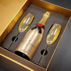 Moët & Chandon Brut Champagnepakket GOLD 'DeLuxe'