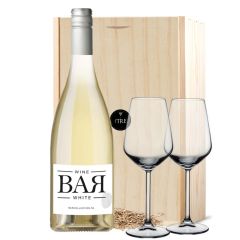 BAR White wijnpakket met 2 wijnglazen 