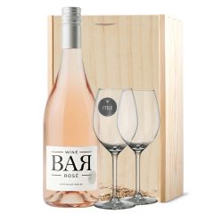 BAR Rosé wijnpakket met 2 wijnglazen 