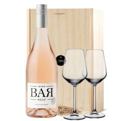 BAR Rosé wijnpakket met 2 wijnglazen 