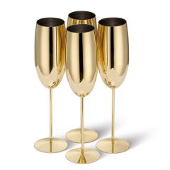 Oak & Steel Champagne flute Goud 
