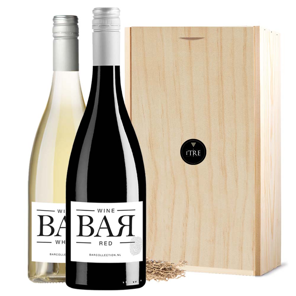 BAR pakket 2 flessen wijnkist